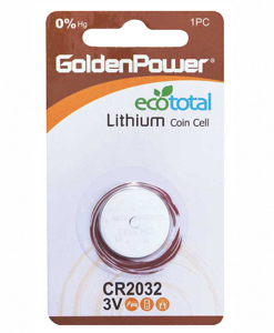 GOLDEN POWER CR2032 3V BATTERY